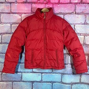 Aeropostale Women’s Red Puffer Jacket XS Winter Zip Coat Lightweight